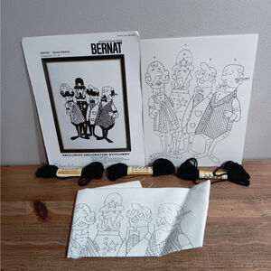 Vintage Bernat Barbershop Quartet Counted Cross Stitch Kit